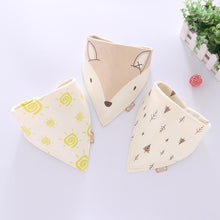 Load image into Gallery viewer, Cotton Cartoon Bandana Feeding Saliva Towel Waterproof Bibs For Baby Burp Accessory Adjustable Button Durable Baby Towels