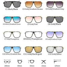 Load image into Gallery viewer, NEW Elegant Luxury Trend Driving Sunglasses Gold Big Frame Oversized Square For Man and Women Sunglasses