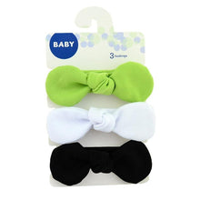 Load image into Gallery viewer, 3PCS Set Baby Headband Girls Hair Accessories Cotton Rabbit Ear Turban Bow Elastic Hairband For Baby Girls