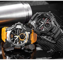 Load image into Gallery viewer, New Modern Luxury Sport Watch For Men Fashion Casual Alarm Clock 50M Waterproof In Military Chrono Dual Display Style Wristwatches Relogio Masculino