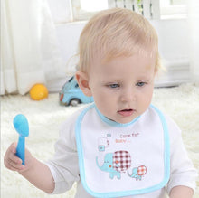 Load image into Gallery viewer, Soft Newborn Cotton Elephant Feeding Burp Cloth Waterproof Infant Animal Double Layer Bandana Feeding Bib For Kids