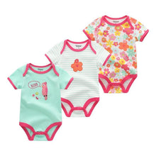 将图片加载到图库查看器,Modern 3PCS Baby Girl And Boy Newborn Boy Short Sleeve Baby Romper Jumpsuit Set For Boys and Girls