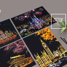 Load image into Gallery viewer, Kids Scratch Paintings Magic Seascape Art Drawings Paper Table Kids Educational Toys Child Birthday Gifts For Boys or Girls