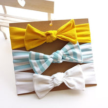 Load image into Gallery viewer, 3PCS Set Baby Headband Girls Hair Accessories Cotton Rabbit Ear Turban Bow Elastic Hairband For Baby Girls