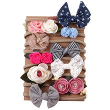 将图片加载到图库查看器,Luxury Modern 10PCS Set Kids Headband Bow For Girl Rabbit Ear Hairbands Turban Knot Kids Turbans Accessories Headband
