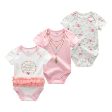 将图片加载到图库查看器,Modern 3PCS Baby Girl And Boy Newborn Boy Short Sleeve Baby Romper Jumpsuit Set For Boys and Girls