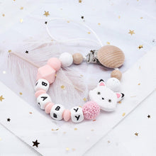 Load image into Gallery viewer, Modern Handmade Pacifier Personalize Silicone Beads Binky Clip Pacifier Chain Chew Baby Teether Toys For Baby