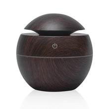 将图片加载到图库查看器,Mini Air Humidifier Ultrasonic USB Aroma Wood Grain LED Night Light Electric Essential Oil Diffuser Aromatherapy Home