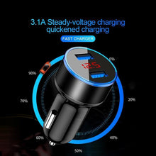 Load image into Gallery viewer, 3.1A Dual USB Car Charger With LED Display Universal Mobile Phone Car-Charger Useful Gadgets For Drivers