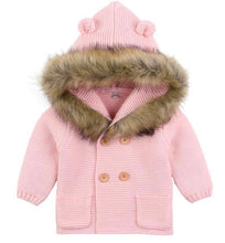 Load image into Gallery viewer, Modern Winter Warm Knit Cardigan Long Sleeve Hooded Sweaters for Newborn Infant Jacket And Coat Combination Clotes
