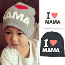 Load image into Gallery viewer, Modern Popular Baby Knitted Warm Cotton Beanie Hat cap For Toddler Baby Kids Cap for Girls & Boys I love Mama Prints Baby Hat Design