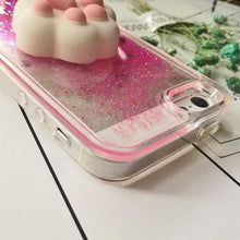 Load image into Gallery viewer, 3D Cat Case For Iphone 5s Se 7 7 Plus Case Liquid Quicksand Glitter Silicone Case For Iphone 8 8 Plus X 6 6s Cover Rubber Silicone Phone Case