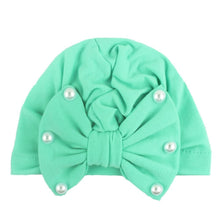 Load image into Gallery viewer, Modern Baby Hats Cute Rabbit Bow Knot with Pearls Baby Girl Hat with Pearls for Kids In Diamond Luxury Style
