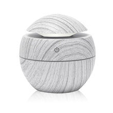 将图片加载到图库查看器,Mini Air Humidifier Ultrasonic USB Aroma Wood Grain LED Night Light Electric Essential Oil Diffuser Aromatherapy Home