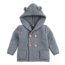 Load image into Gallery viewer, Winter Hooded Knitted Long Sleeve Sweaters For Newborn Babies