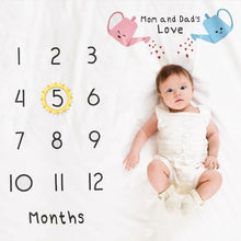 Load image into Gallery viewer, Cartoon Pattern Baby Photo Props Background Blankets Play Mats Backdrop Cloth Calendar Photo Accessories Blanket For Baby