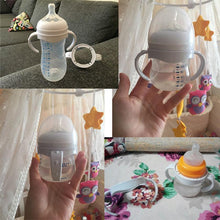 Load image into Gallery viewer, White Bottle Grip Handle For Natural Wide Mouth Baby Feeding Glass Bottles Babies Accessories
