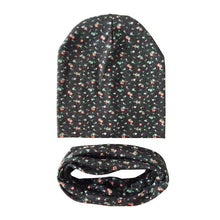 将图片加载到图库查看器,Modern Children Girls Cartoon Sheep Printing Cotton Hat and Scarf Animal Pattern Kids Caps Baby Beanie