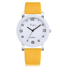 将图片加载到图库查看器,Woman's Watch Fashion Simple White Quartz Wristwatches Sport Leather Band Casual Ladies Watches For Women and Girls