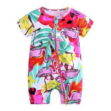 Load image into Gallery viewer, Summer Newborn Fashion Boy and Girls Printed Flower Short-sleeved Romper / jumpsuit For Kids