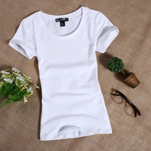 将图片加载到图库查看器,MRMT 2023 Women's T Shirt Women Short Sleeved Slim Solid Color Simple Pure Tee Womens T-Shirt For Female Women T shirts