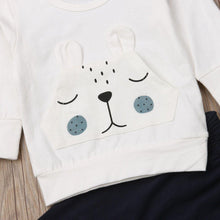 Load image into Gallery viewer, Newborn Baby Boys Clothes Bear Warm Winter Tops T-shirt Pants Outfits Clothes Set Clothes For Boys In Modern Style