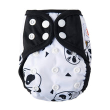 Load image into Gallery viewer, Newborn Pocket Diaper Cloth Diapers Bamboo Charcoal Inner Waterproof PUL Outer Double Gussets Nappies for Baby