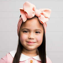 Load image into Gallery viewer, Adjustable Big Bow Headwrap Top Knot Headbands Over Sized Bow Hair Turban for Newborn Girl
