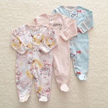 将图片加载到图库查看器,3pcs Set Baby Romper Newborn Sleep suit Flower Baby Rompers Infant Baby Clothes Long Sleeve Newborn Jumpsuits Pajamas for Kids