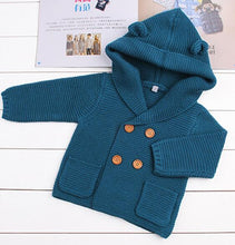 Load image into Gallery viewer, Knitting Cardigan Warm Long Sleeve Hooded Sweaters for Newborn Infant