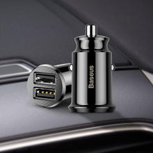 Load image into Gallery viewer, Dual Black USB Car Charger 3.1A Fast Car Charging Auto Charge Adapter Car-Chargers