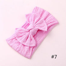 Load image into Gallery viewer, Modern Braid Nylon Bow Knot Solid Wide Nylon Headbands Turban Baby Girls Head Wrap For Girls