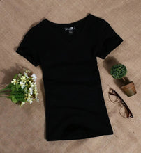 将图片加载到图库查看器,MRMT 2023 Women's T Shirt Women Short Sleeved Slim Solid Color Simple Pure Tee Womens T-Shirt For Female Women T shirts