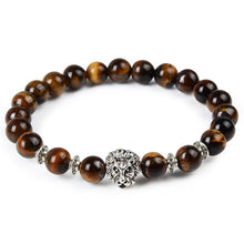 Load image into Gallery viewer, Modern Leopard Tiger Eye Lion Head Elegant Bracelet Owl Buddha Bead Luxury Bracelets Bangles Skull Charm Natural Stone Bracelet Yoga Jewelry For Men And Women