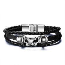 Load image into Gallery viewer, Lucky Vintage Men's Leather Bracelet Playing Cards Charm Multilayer Braided Men and Women Gift