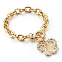 将图片加载到图库查看器,Modern New Fashion Elegant Chain Medalon Bracelet Amazing Luxury Classic Bracelet Women's Gold Bracelets Vintage Tree Of Life