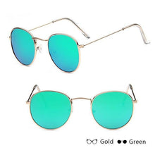 Load image into Gallery viewer, Leon Elegant Unisex Woman and Man Classic Round Sunglasses Designer Glasses Lady Round Luxury Retro Sunglasses With Vintage Mirror Oculos De Sol Gafas