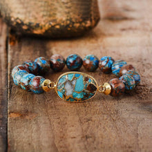 Load image into Gallery viewer, Handamde Men and Woman Bracelet Stone Tibetan Beads Women Stretchy Bracelets Yoga Elastic Charm Bracelets Luxury Jewelry