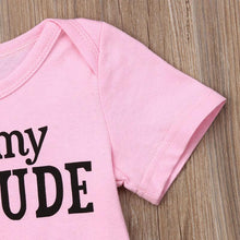 将图片加载到图库查看器,Newborn Baby Girls Cotton Romper Short Sleeve Print Letter Jumpsuit Clothes Outfit With Message For Girls