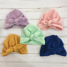 Load image into Gallery viewer, Handmade Baby Hats Rabbit Ears for Infant Children Baby Girls Boho Hat Beanie Scarf Turban Head Wrap Cap For Girls Baby