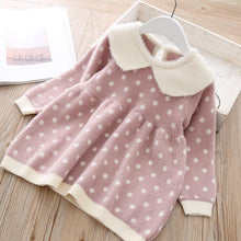 Load image into Gallery viewer, New Baby Winter Knitted Clothes Infant Toddler Tops Shirts For Baby Girls Retro Dress Design