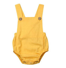 Load image into Gallery viewer, Newborn Infant Baby Boy/Girl Bodysuit Summer Button Jumpsuit Striped Casual Sleeveless Backless Solid Outfits Clothes for Girls