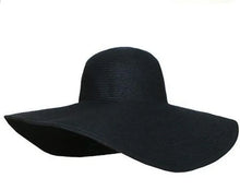 Load image into Gallery viewer, LNPBD hot 2017 Women's white hat summer black oversized sunbonnet beach cap women's strawhat sun hat summer hat