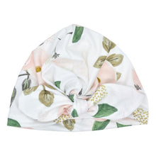 Load image into Gallery viewer, Cute Print baby Turban Caps For Infant Newborn Kids Stylish Cotton Flower Printed Cap for Toddlers In Elegant Modern Design