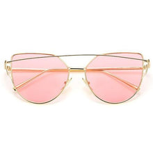 Load image into Gallery viewer, NEW Stevvex Designer Cat eye Sunglasses For Women and Ladies in Vintage Metal Reflective Glasse Mirror Retro Oculos De Sol Gafas Style With UV 400 Protection