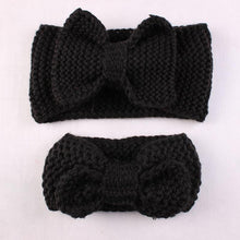 Load image into Gallery viewer, Handamde Mom and Daughter Elasticity Headband Solid Knitted Bowknot Hairband Hair Accessories For Mom and Baby