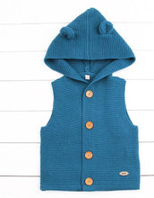 Load image into Gallery viewer, Modern Winter Warm Knit Cardigan Long Sleeve Hooded Sweaters for Newborn Infant Jacket And Coat Combination Clotes