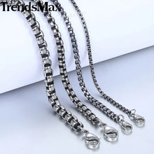Load image into Gallery viewer, Men's Women's Black Stainless Steel Bracelet Box Chain Bracelets 2020 Dropshipping Wholesale Jewelry Hip Hop KBB12