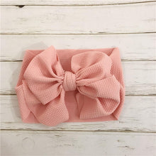 Load image into Gallery viewer, Modern retro Vintage Baby and Mom Textured Headwrap Pre-tied Turban Headband Bow Super Soft and Stretchy Hair Bows Kids Accessories for Girls and Moms