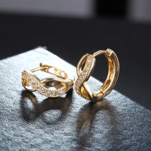 将图片加载到图库查看器,Small Hoop Earrings For Women Rose Gold Plated Earring AAA Zirconia Women's Jewelry Best Gifts Bijoux Jewelry E053